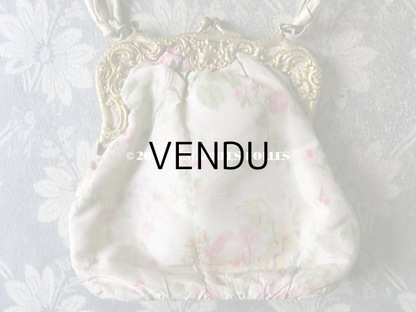 画像5: 【クリスマスセール2019対象外】 19世紀 アンティーク オモニエール シルク製 ピンクの薔薇模様のほくし織  (5)