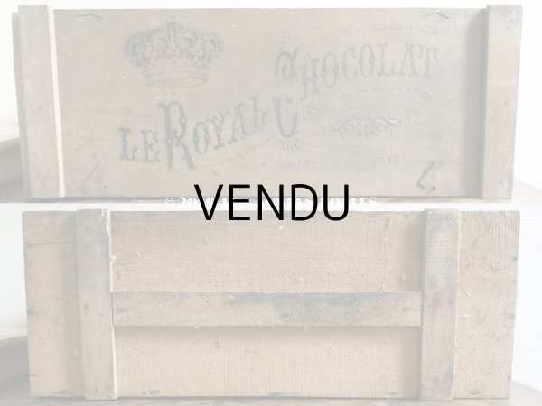 画像6: 【クリスマスセール2019対象外】 アンティーク チョコレートの運搬用 大きな木箱 LE ROYAL CHOCOLAT - LAVRIL&Cie - (6)