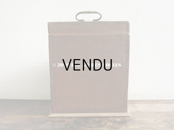 画像4: 19世紀 アンティーク ナポレオン3世時代 本革製 レターボックス 金彩入り (4)