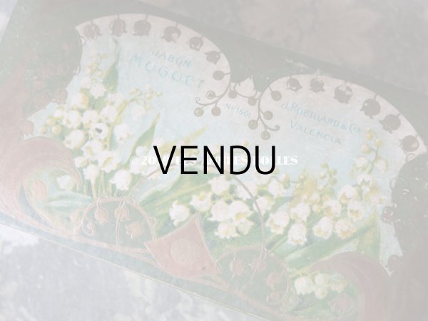 画像4: アンティーク 鈴蘭のソープボックス JAVON MUGUET  (4)