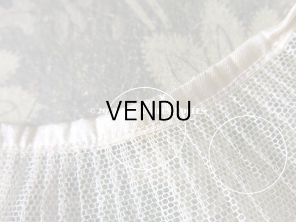 画像5: 1900年代 アンティーク プリーツ加工のチュールレース ドールドレス 1m 淡いピンクの縁取り (5)