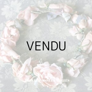 画像: 19世紀末 アンティーク 淡いピンクの薔薇のヘッドリース ティアラ 