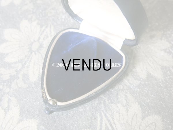 画像5: アンティーク 本革製 百合の紋章 ジュエリーボックス リングボックス (5)