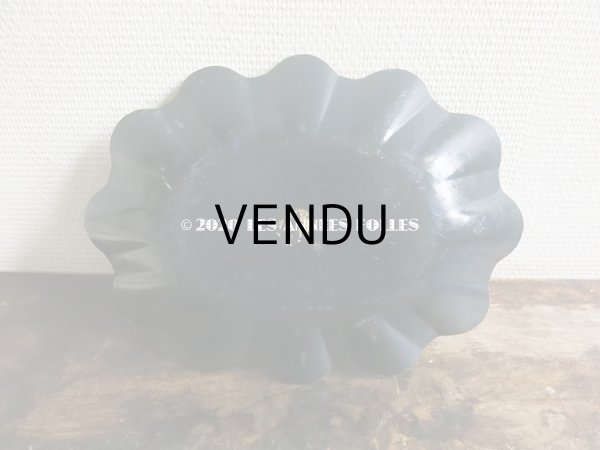 画像3: 19世紀 アンティーク ナポレオン3世時代 百合の紋章 パピエマシェの トレイ コルベイユ (3)