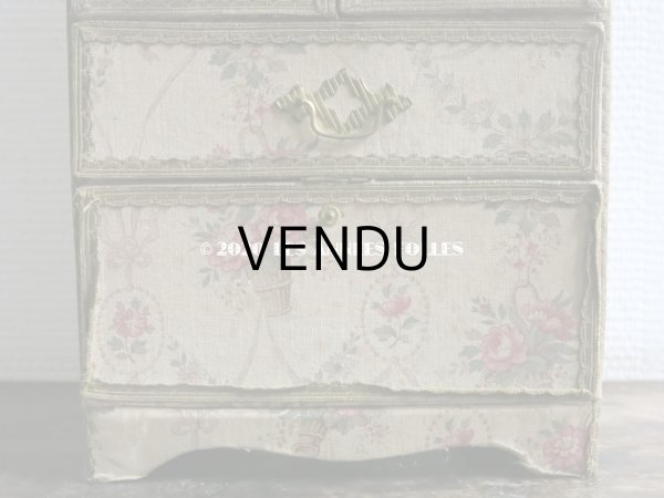 画像7: 【セール対象外】1900年代 アンティーク カルトナージュチェスト  薔薇の花かご (7)