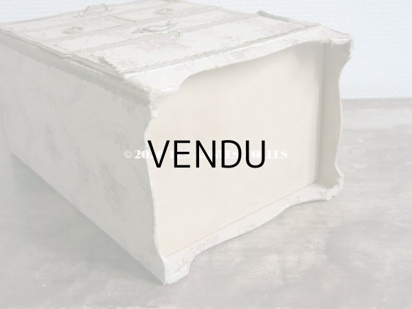 画像10: 【セール対象外】1900年代 アンティーク カルトナージュチェスト  薔薇の花かご (10)