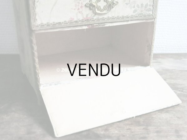 画像9: 【セール対象外】1900年代 アンティーク カルトナージュチェスト  薔薇の花かご (9)