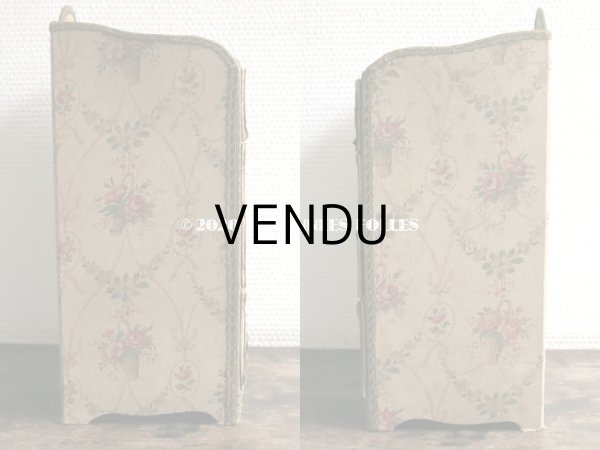 画像4: 【セール対象外】1900年代 アンティーク カルトナージュチェスト  薔薇の花かご (4)