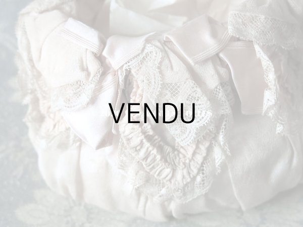 画像8: アンティーク リボンが結ばれた 淡いピンクのオモニエール マリアージュ (8)