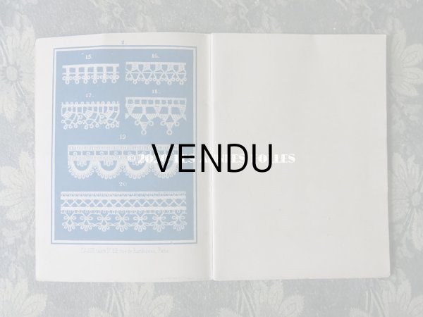画像5: 1855〜1882年 アンティーク クロシェレースの図案帳 ALBUM POUR OUVRAGES AU CROCHET N81 - MAISON SAJOU - (35） (5)