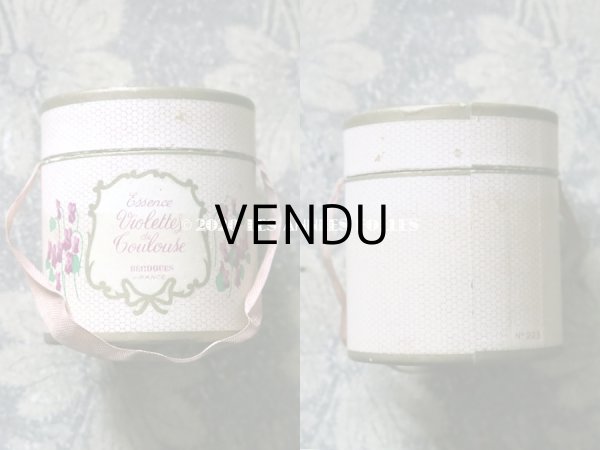 アンティーク 菫の小さなパフュームボックス＆ボトル ESSENCE