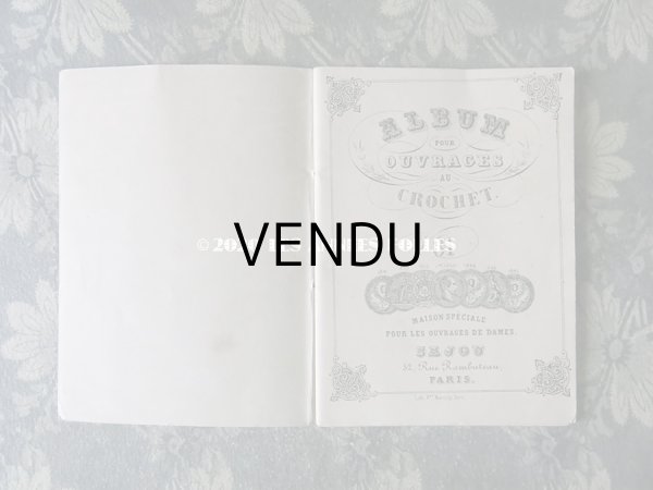 画像3: 1855〜1882年 アンティーク クロシェレースの図案帳 ALBUM POUR OUVRAGES AU CROCHET N81 - MAISON SAJOU - (35） (3)