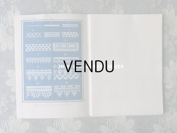 画像4: 1855〜1882年 アンティーク クロシェレースの図案帳 ALBUM POUR OUVRAGES AU CROCHET N81 - MAISON SAJOU - (35） (4)