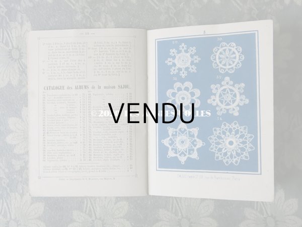 画像7: 1855〜1882年 アンティーク クロシェレースの図案帳 ALBUM POUR OUVRAGES AU CROCHET N81 - MAISON SAJOU - (35） (7)