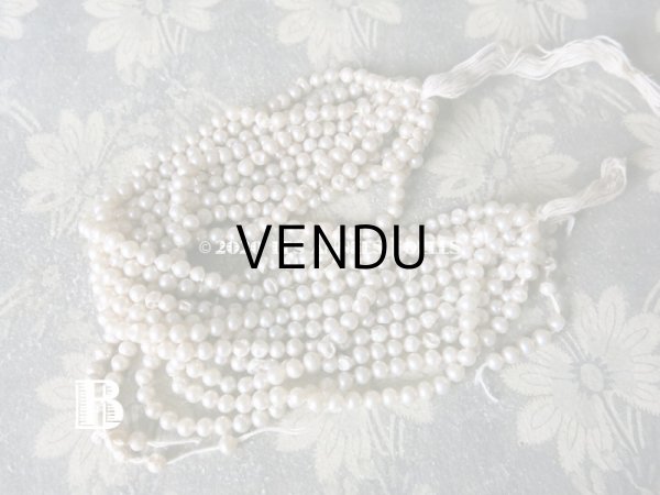 画像7: 1920年代 アンティーク 吹きガラス製 フェイクパール スフレビーズ 6mm  (7)