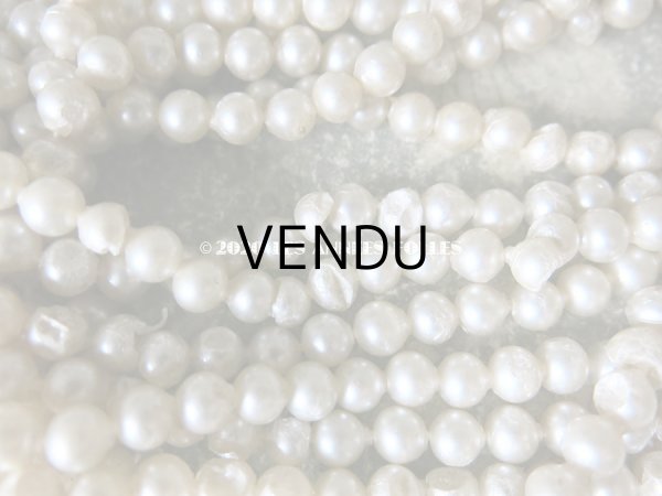 画像9: 1920年代 アンティーク 吹きガラス製 フェイクパール スフレビーズ 6mm  (9)