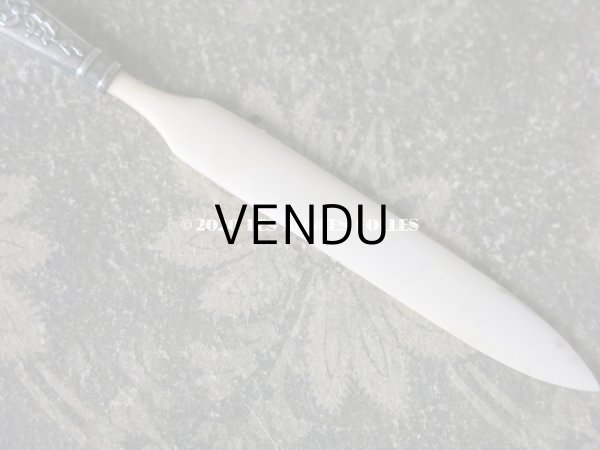 画像6: 1900年代 アンティーク シルバー製 薔薇＆リボンのガーランド ペーパーナイフ (6)