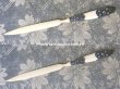 画像5: アンティーク シルバー製 レタリングセット 鈴蘭 ペン軸 & レターオープナー & シーリングスタンプ & ペーパーナイフ (5)