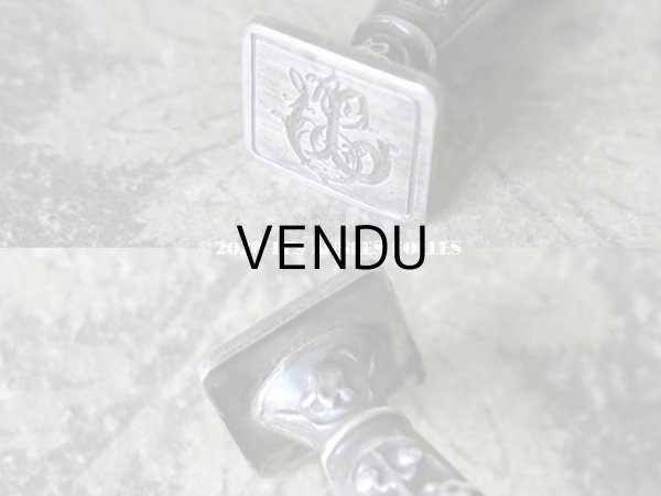 画像6: アンティーク シルバー製 レタリングセット 鈴蘭 ペン軸 & レターオープナー & シーリングスタンプ & ペーパーナイフ (6)