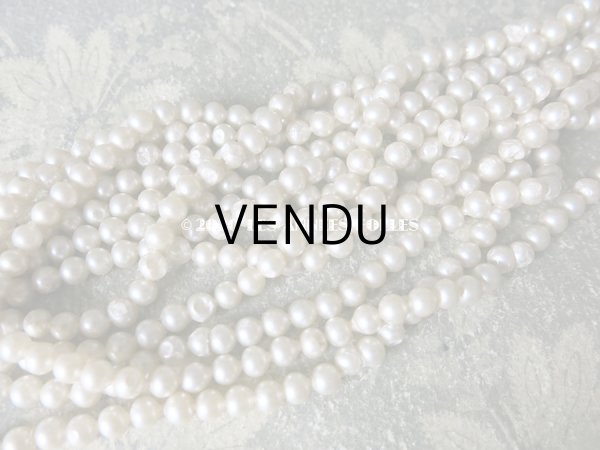 画像6: 1920年代 アンティーク 吹きガラス製 フェイクパール スフレビーズ 6mm  (6)