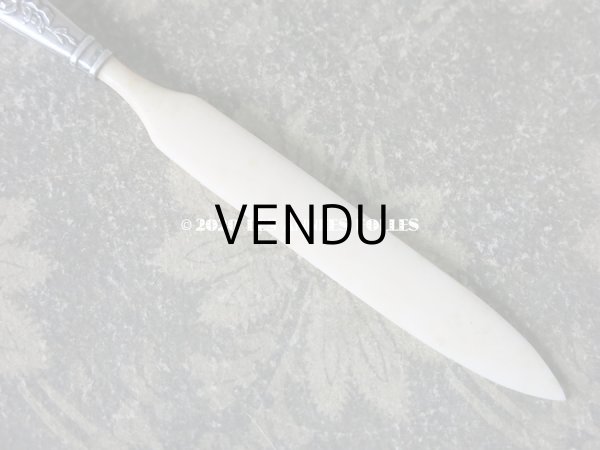 画像4: 1900年代 アンティーク シルバー製 薔薇＆リボンのガーランド ペーパーナイフ (4)