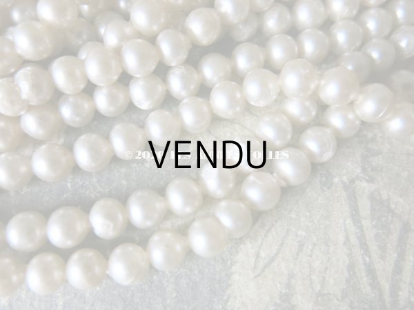 画像5: 1920年代 アンティーク 吹きガラス製 フェイクパール スフレビーズ 6mm  (5)