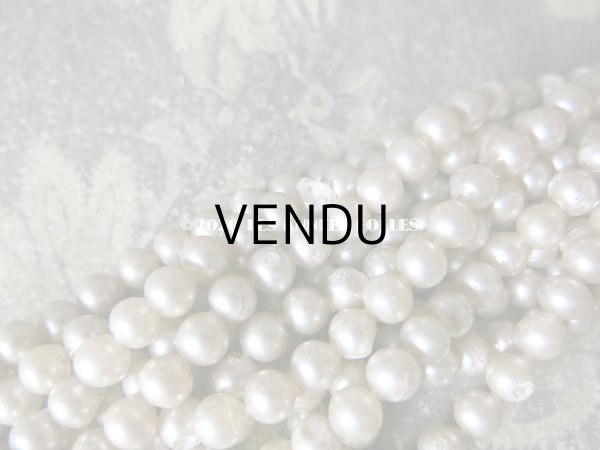 画像4: 1920年代 アンティーク 吹きガラス製 フェイクパール スフレビーズ 6mm  (4)