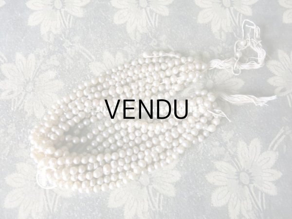 画像10: 1920年代 アンティーク 吹きガラス製 フェイクパール スフレビーズ 6mm  (10)