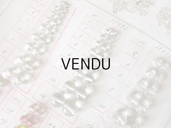 画像5: アンティーク  ロザリオ用ビーズのサンプラー ファセットカット入り ガラス製ビーズ　 (5)