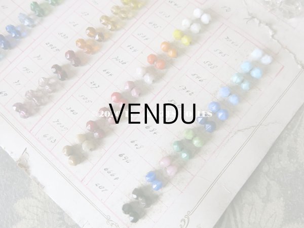 画像7: アンティーク  ロザリオ用ビーズのサンプラー ファセットカット入り ガラス製ビーズ　 (7)