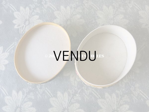 画像3: *蚤の市*アンティーク シルク製ロココトリム付 パウダーボックス  (3)