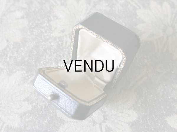 画像5: アンティーク 本革製 ジュエリーボックス 金彩入り ブルーグリーン リングボックス (5)