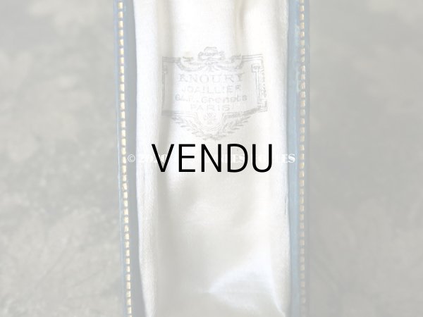 画像7: アンティーク 本革製 ジュエリーボックス 金彩入り ブルーグリーン エパングル (7)