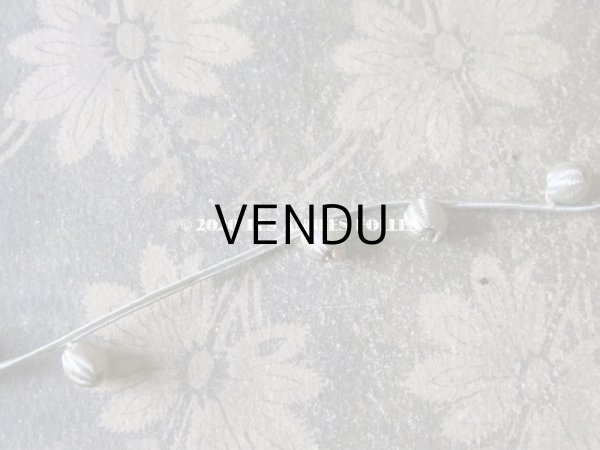 画像5: 1900年代 アンティーク シルク製 ポンポン付 トリム パウダーブルー (5)