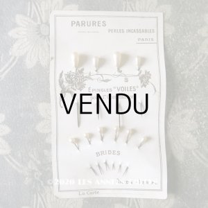 画像: 1900年代 アンティーク パールのエパングル コミュニオンのヴェール EPINGLES "VIOLE" POUR 1er COMMUNION 