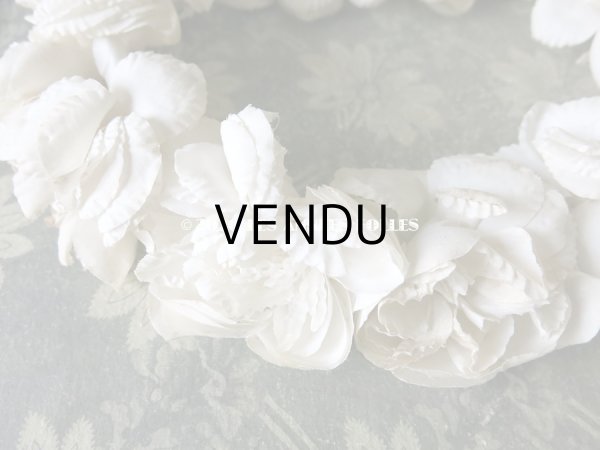 画像8: 19世紀末 アンティーク 薔薇の布花のヘッドリース ティアラ (8)