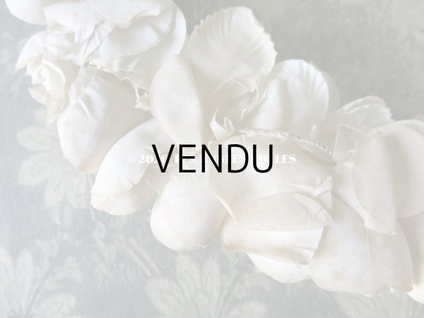 画像4: 19世紀末 アンティーク 薔薇の布花のヘッドリース ティアラ (4)