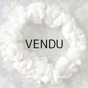 画像: 19世紀末 アンティーク 薔薇の布花のヘッドリース ティアラ