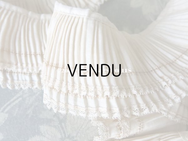 画像7: アンティーク 幅広  2段のプリーツ ドレスの裾 (7)