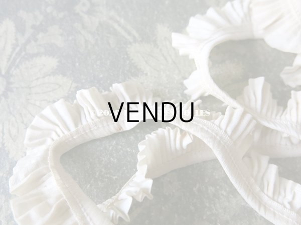 画像3: アンティーク オフホワイトのプリーツリボン (3)