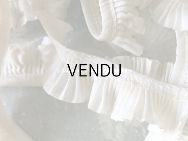 画像6: アンティーク オフホワイトのプリーツリボン (6)