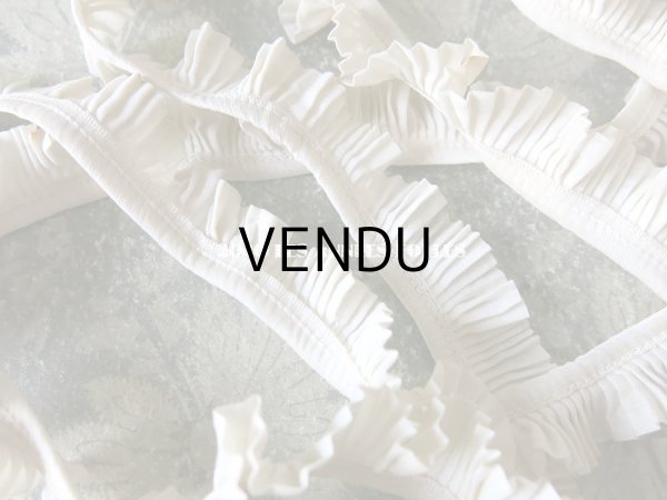 画像4: アンティーク オフホワイトのプリーツリボン (4)