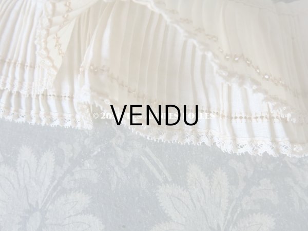 画像6: アンティーク 幅広  2段のプリーツ ドレスの裾 (6)