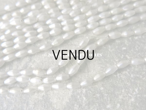 画像3: アンティーク 吹きガラス製 カット入り ビーズ シルバー  スフレビーズ 2.5×5mm 約1370ピース (3)