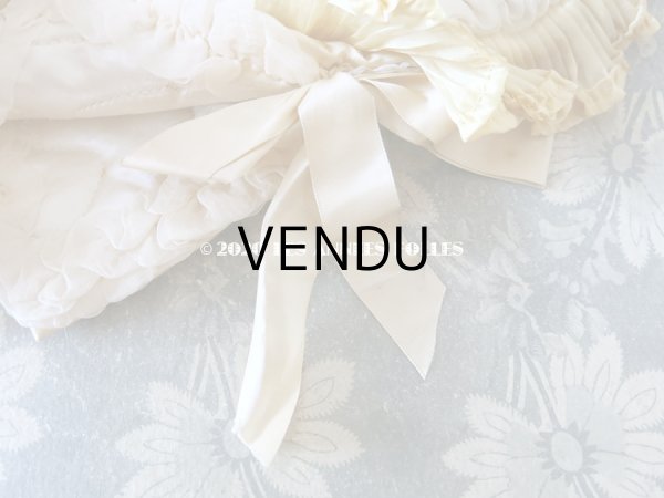 画像8: アンティーク シルクシフォンのフリル ハンキーケース　ポシェット レモン色 (8)