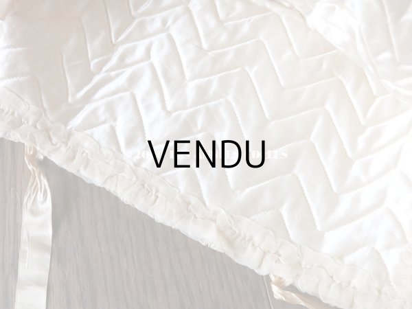 画像4: アンティーク シルクシフォンのフリル ハンキーケース　ポシェット レモン色 (4)