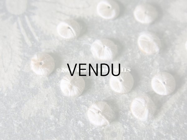 画像6: アンティーク ドール用 シルク製 くるみボタン 極小 7mm 9〜12ピースのセット オフホワイト (6)