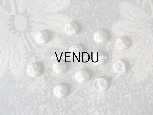 画像9: アンティーク ドール用 シルク製 くるみボタン 極小 7mm 9〜12ピースのセット オフホワイト (9)