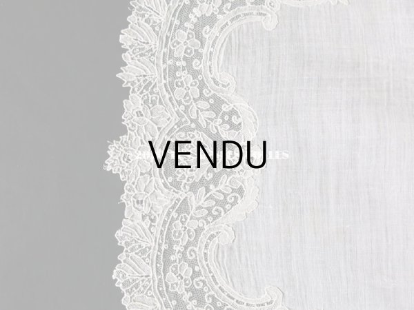 画像8: アンティーク ポワンドガーズ 結婚式のハンカチ 『ポワン・ド・ガーズ』 (8)