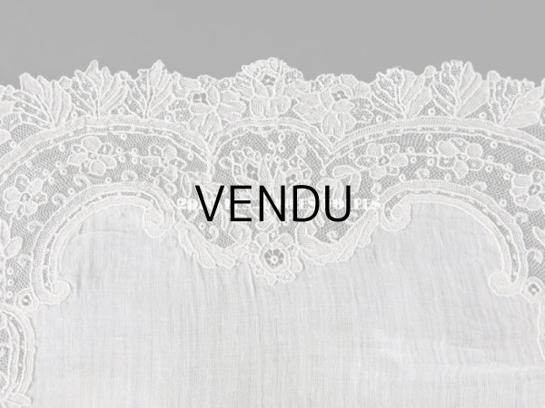 画像3: アンティーク ポワンドガーズ 結婚式のハンカチ 『ポワン・ド・ガーズ』 (3)
